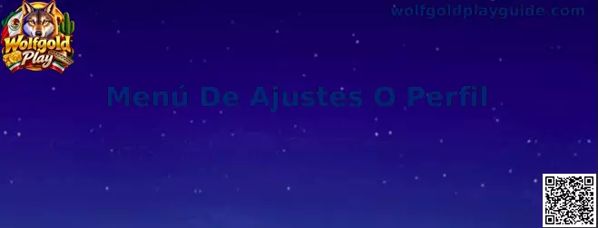 Menú De Ajustes O Perfil en Wolfgold Play