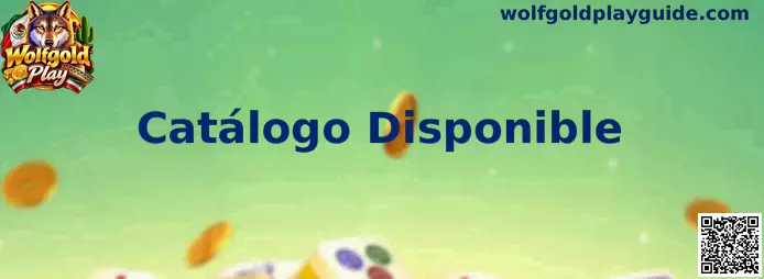 Vista ilustrativa del Catálogo Disponible de Wolfgold Play y de opciones para localizar el título Wolf Gold