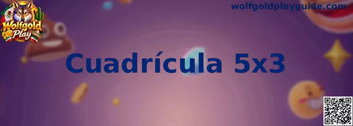 Representación visual de una cuadrícula 5x3 con cinco columnas y tres hileras