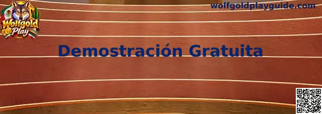 Guía visual de Wolfgold Play para una demostración gratuita con créditos ficticios