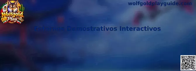 Entorno demostrativo interactivo de Wolfgold Play con paneles de juego, líneas de premio y controles visibles